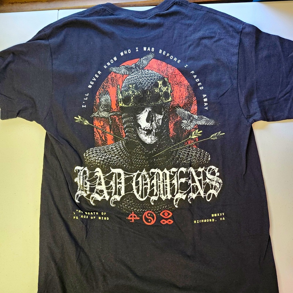 Bad Omens Men's Large Black T-Shirt Sumerian Records Band Tee